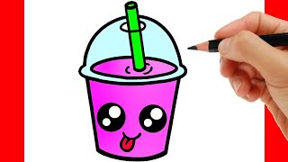 Wie zeichnet man Milchshake EINFACH - KAWAII SLUSH SELBER MALEN - EINFACH UND SÜß von Rizzo Chris