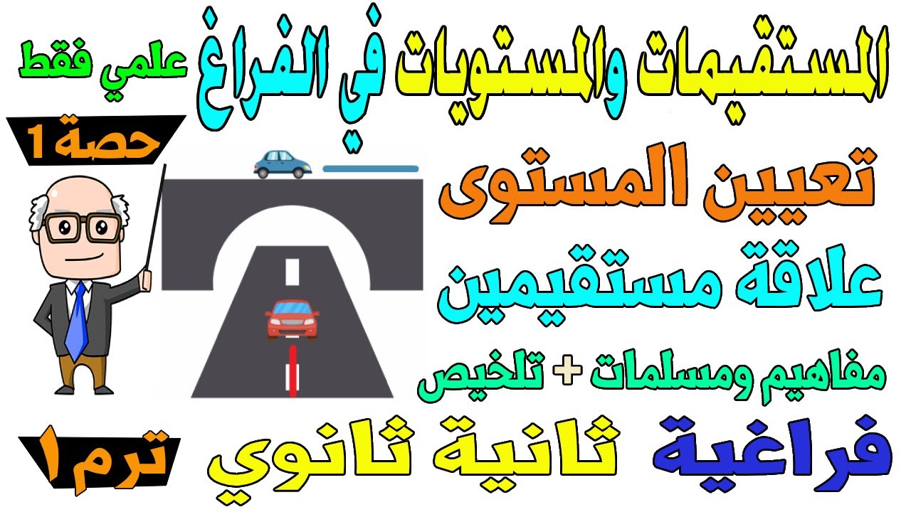 المستقيمات والمستويات في الفراغ الدرس الاول هندسة فراغية للصف الثاني الثانوي ترم اول علمي فقط |حصة 1