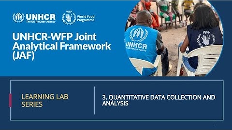 3. Quantitative data collection and analysis when using the JAF