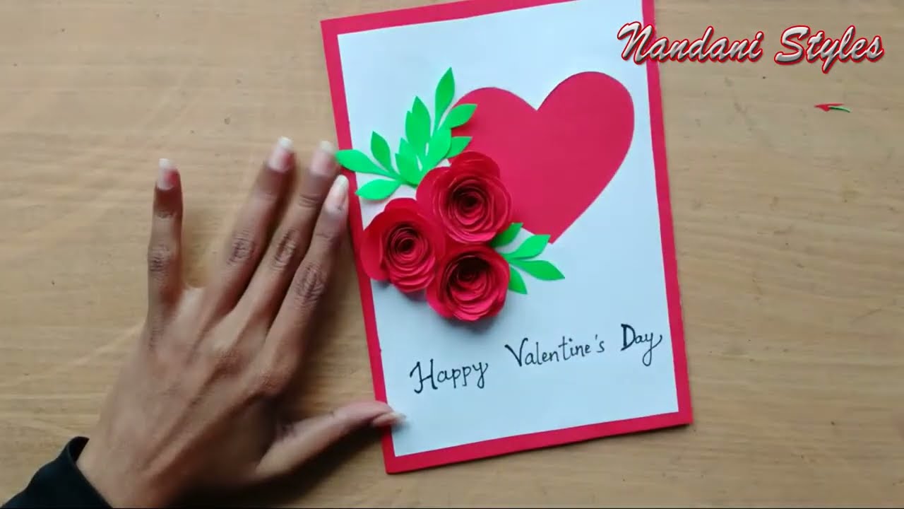 How to make Handmade Rose day card || Valentine's Day Greeting Card || Valentine week special