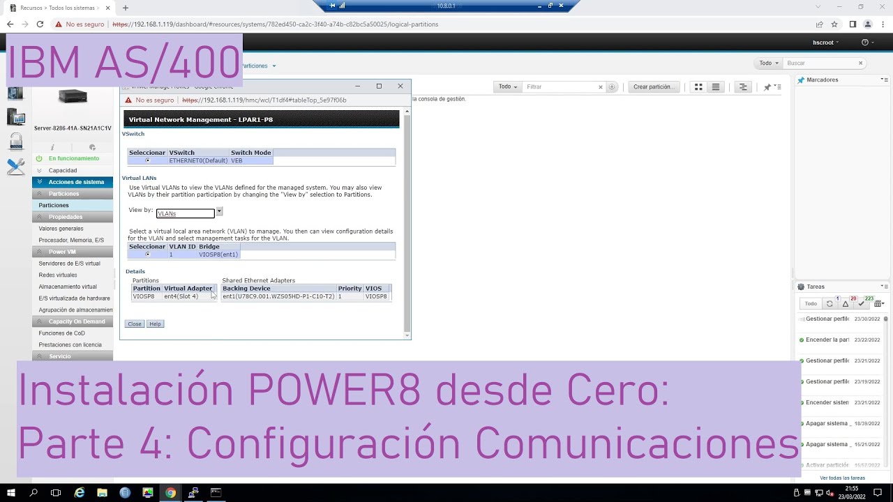 IBM AS/400: Instalación POWER8 desde Cero: Parte 4: Configuración ...
