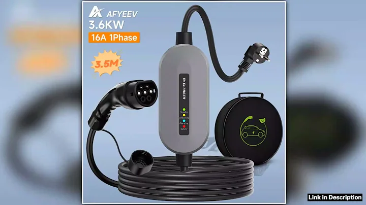 AFYEEV 36KW 16A Type2 IEC621962 Portable EV Charger With Indicator Light Type1 SAE J1772 Electric