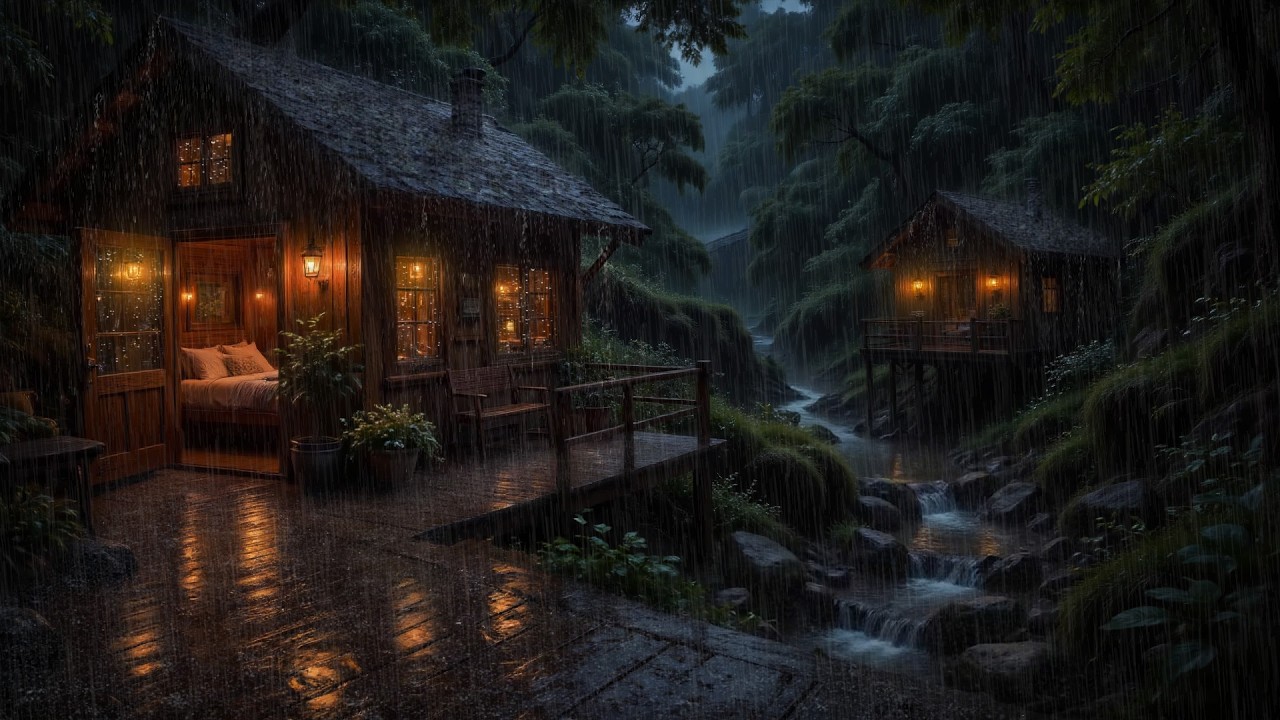 Попал Под Сильный Дождь • Прогулка На Природе (4 Км) • Сильный Дождь Для Сна, Учебы И Отдыха