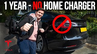 Owning a Tesla Model 3 WITHOUT a HOME CHARGER - (1 Year on)