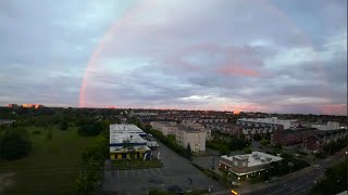 Three Rainbows Within Few Hours Over Toronto Canada. 