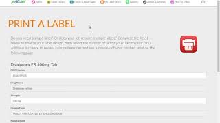 How to Print Tablets/Capsules Labels