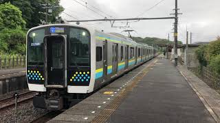 E131系0番台・80番台マリR03編成+マリR11編成九重発車