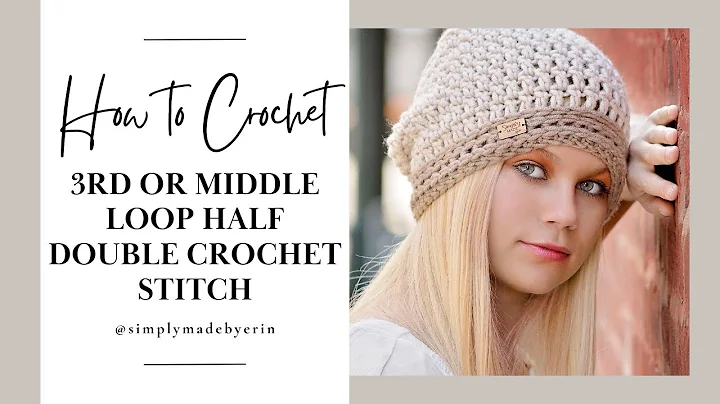 How To Crochet The 3rd or Middle Loop Half Double Crochet | Crochet Tutorial