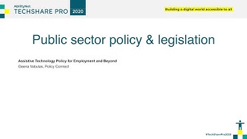 TSP 2020: Assistive Technology Policy for Employment and Beyond