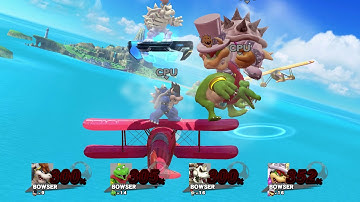 Smash Mods for Wii U:  30 Stock Mega Bowser Battle