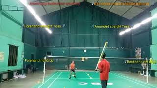 Badminton Four corner Toss and drop multi shuttle training  #badminton #lining #yonex #pvsindhu