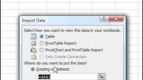 How to import data into Excel from an Access database