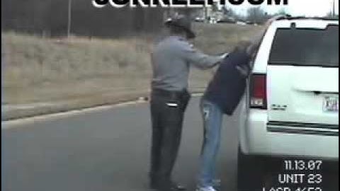 Drunk cop tries to pass a sobriety field test