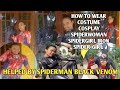 How To Wear Costume Cosplay Spiderwoman Spidergirl Iron Spider Girl Helped By Spiderman Black Venom