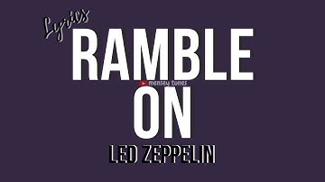 Thumbnail of Ramble On - Led Zeppelin (Lyrics)