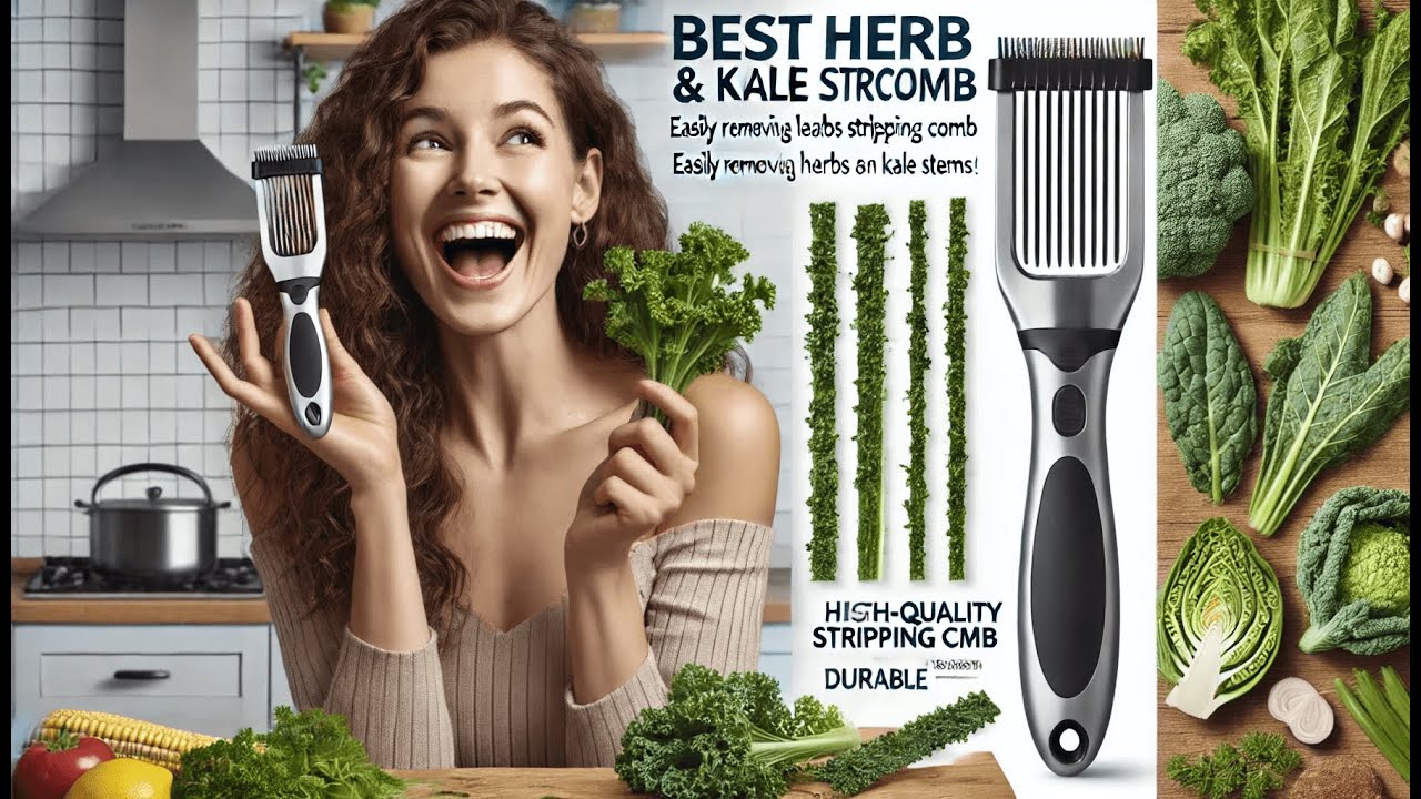 🌿 SASACIA Updated Herb Scissors Set | Best Herb and Kale Stripping Comb 🌱