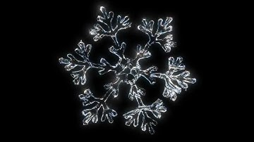 Crystal Snowflake 4K Stock Motion Graphics