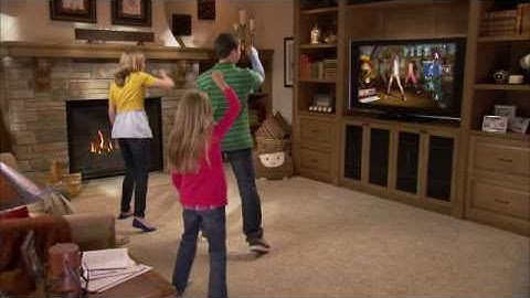 Official Microsoft Kinect family video game trailer playing the games