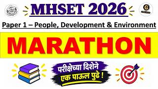 MH SET 2026 Paper 1 Revision | Unit 9 People, Development & Environment Marathon Session