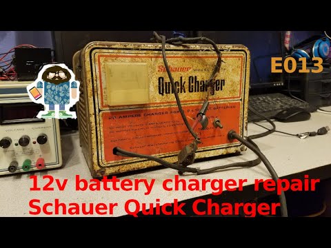 12v Battery Charger Repair Schauer Quick Charger F-5612 - YouTube