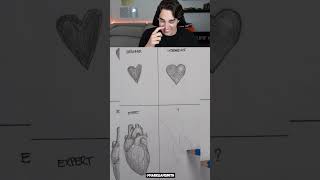 Beginner Vs Expert Heart Drawing