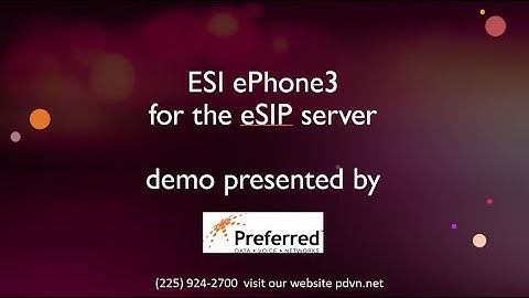 ESI eSIP ePhone3 user instructions video