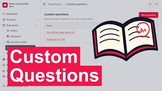 Customizing registration questions in Curling IO