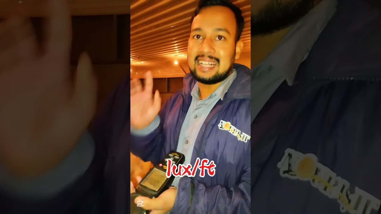 Light Intensity measures by lux meter 