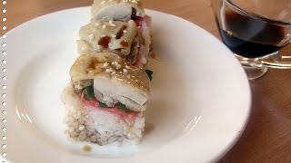 How to cook sushi at home. Sushi with teriyaki chicken screenshot 1