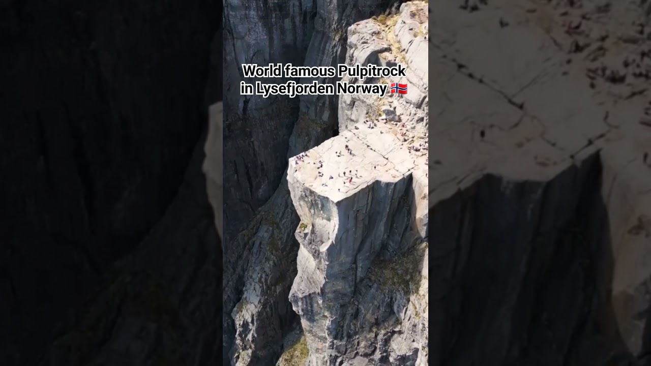 World famous Pulpitrock I Preikestolen I Drone photography I Hiking I Norway I Lysefjorden I Travel