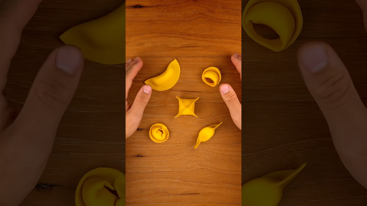 1 pasta circle, 5 different pasta shapes 