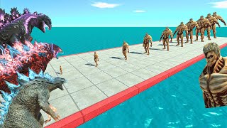 Every Godzilla vs Armored Titan Evolution - Who Survives? | Animal Revolt Battle Simulator