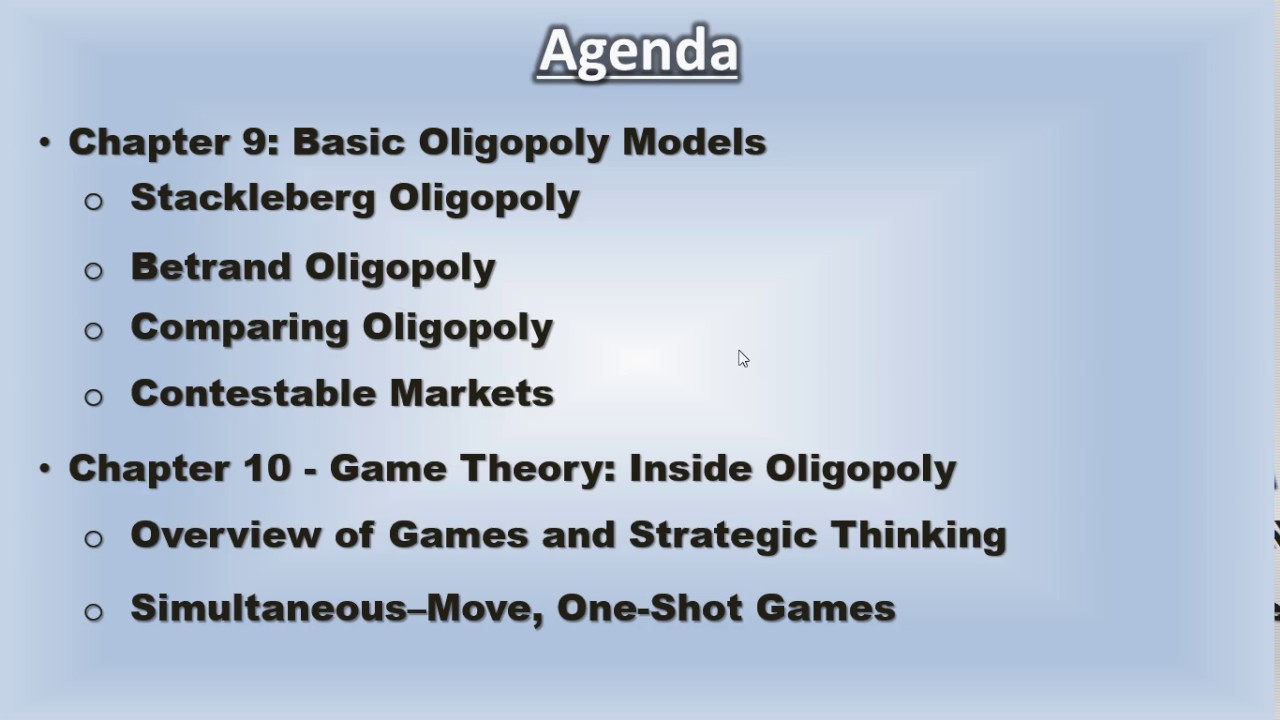 19 Managerial Economics 4/13 end Ch 9, Start Ch10
