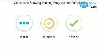 Status Icon Showing Pending Progress And Complete