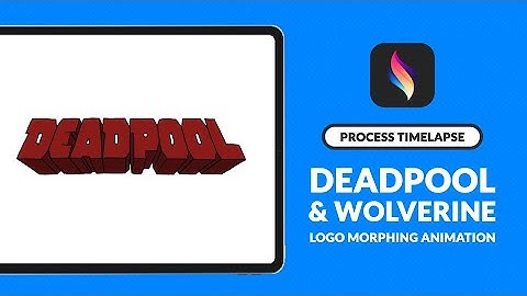 Deadpool and Wolverine Logo Animation in Procreate Dreams Timelapse