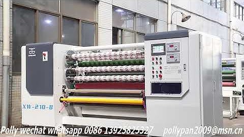 How to slit BOPP Tape Jumbo Roll to small rolls FM Polly wechat whatsapp 0086 13925825327