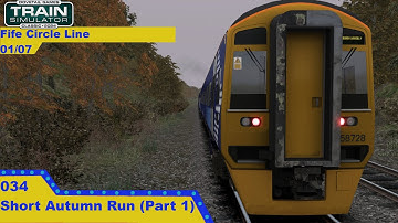 Train Simulator Classic 034 Fife Circle Line. Short Autumn Run (Part 1) - Class 158 (Gameplay)