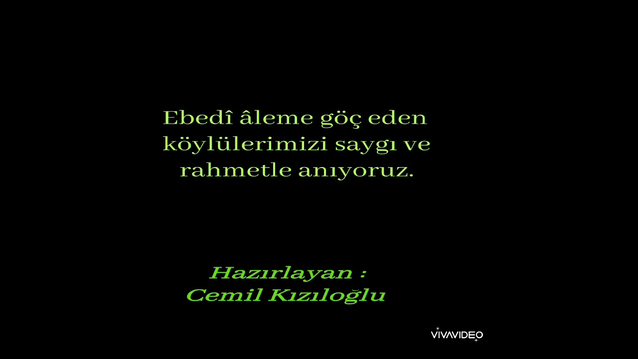 AVŞARALANI KÖYÜ VEFAT EDENLER 2. BÖLÜM