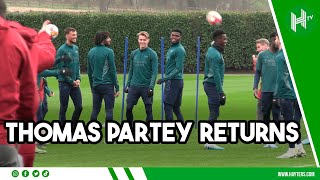 Thomas Partey RETURNS and gets straight down to BUSINESS as Arsenal train ahead of Porto clash image