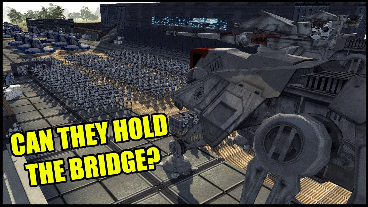 Can the CLONE ARMY Hold the BRIDGE? - Men of War: Star Wars Mod Battle Simulator