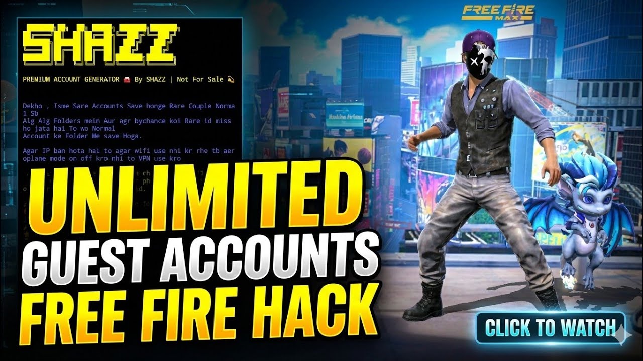 How to make unlimited guest account in free fire / how to make rare uid in free fire