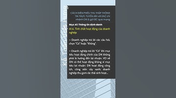 [KẾ TOÁN VIỆT HƯNG] Cách Điền Báo Cáo Thống Kê Mới Nhất