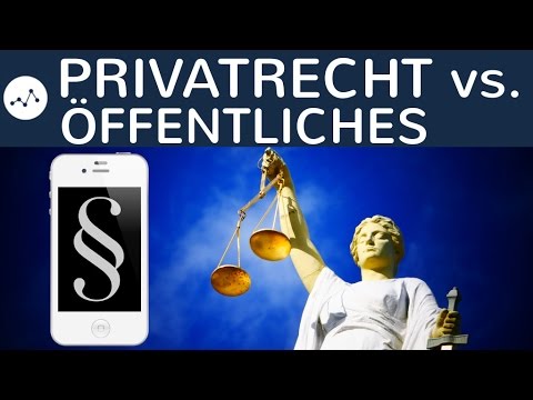 Privatrecht vs. öffentliches Recht - Übersicht & Unterschied - Einstieg BGB AT / Allgemeiner Teil