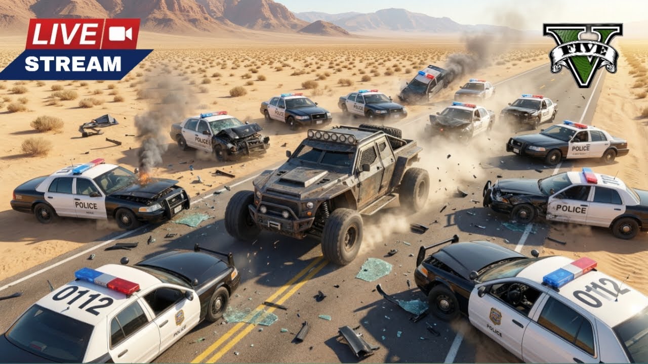 🔴 GTA V Live | 5-Star Wanted Level – The Police Show No Mercy 🚓💥