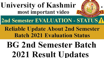 ⚠️2nd Semester EVALUATION - STATUS⚠️ Reliable Update About 2nd Semester Batch 2021 Evaluation Status