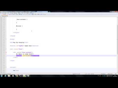 [HTML5]網頁教室 - 10 Pop Up Window Part 1(廣東話)