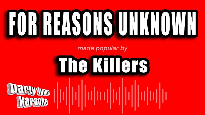 For Reasons Unknown Karaoke version - Karaoke performance video thumbnail