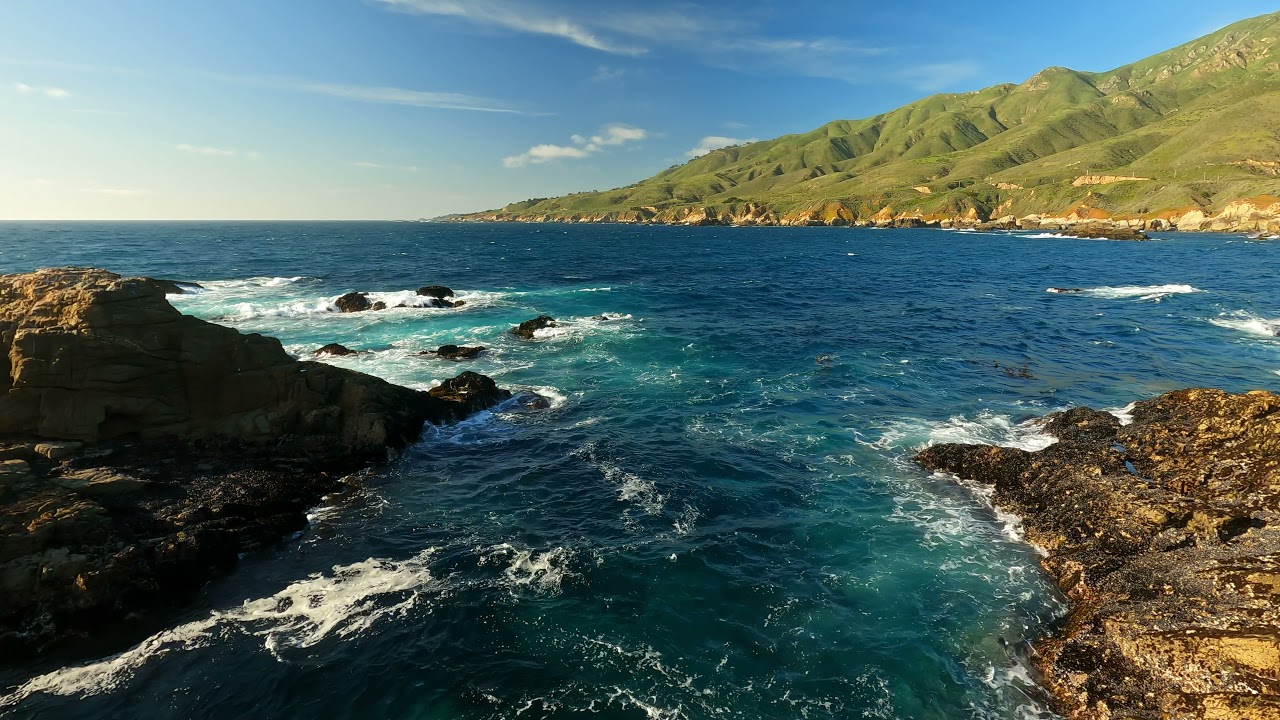 Peaceful & Calming Blue Ocean Waves, Cliff, Seabirds - Soberanes Pt, Garapata SP, Big Sur, CA #62