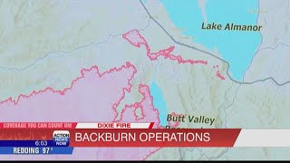 Dixie Fire crews conducted backfire operations overnight Friday
