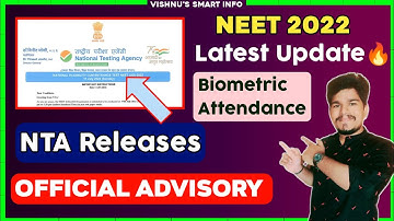 NEET 2022 NTA Releases OFFICIAL ADVISORY | Vishnu